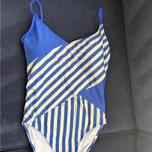 Summersalt Marina One Piece Size 8 Blue/Cream